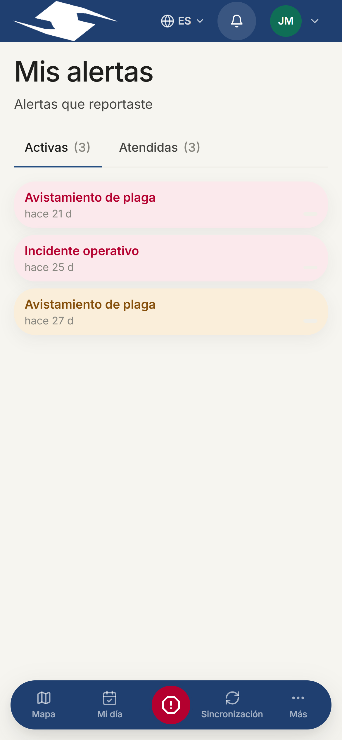 My alerts (the ones you reported)